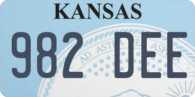 KS license plate 982DEE