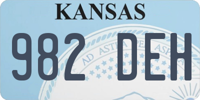 KS license plate 982DEH
