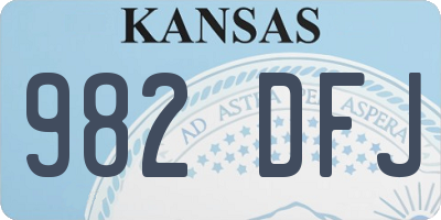 KS license plate 982DFJ
