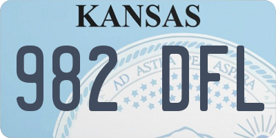 KS license plate 982DFL