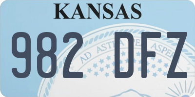 KS license plate 982DFZ