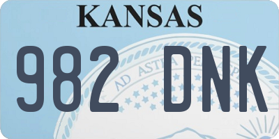 KS license plate 982DNK