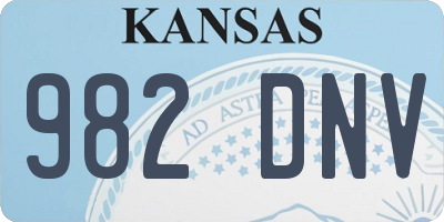 KS license plate 982DNV