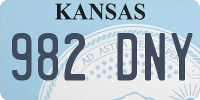 KS license plate 982DNY