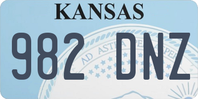 KS license plate 982DNZ
