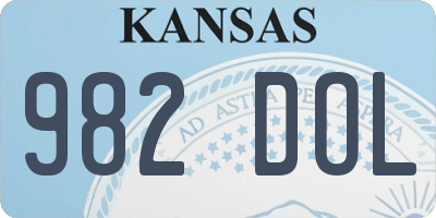 KS license plate 982DOL