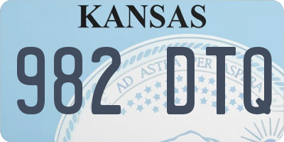 KS license plate 982DTQ
