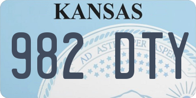 KS license plate 982DTY