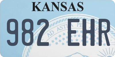 KS license plate 982EHR