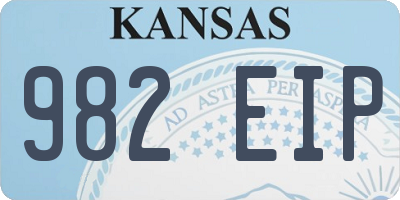 KS license plate 982EIP