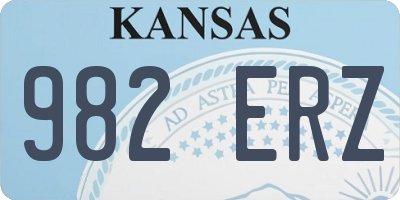 KS license plate 982ERZ