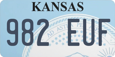 KS license plate 982EUF