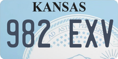 KS license plate 982EXV