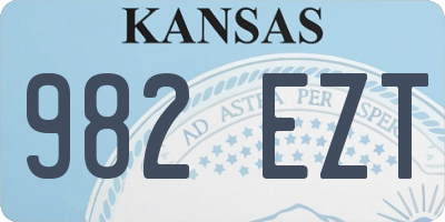 KS license plate 982EZT