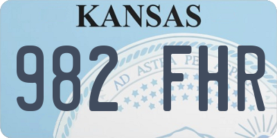 KS license plate 982FHR