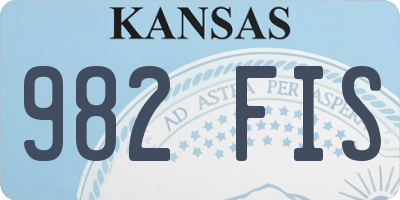 KS license plate 982FIS