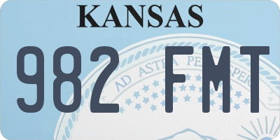 KS license plate 982FMT