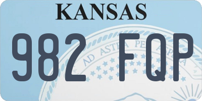 KS license plate 982FQP