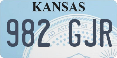 KS license plate 982GJR