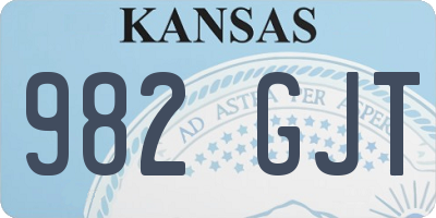 KS license plate 982GJT
