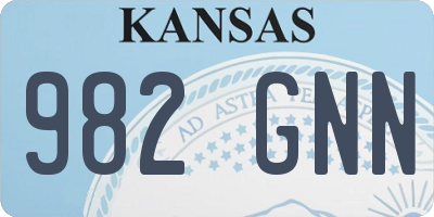 KS license plate 982GNN