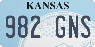 KS license plate 982GNS