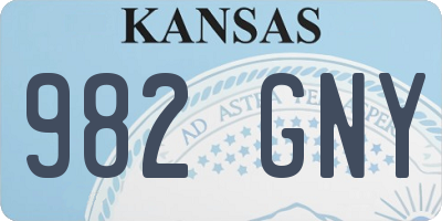 KS license plate 982GNY