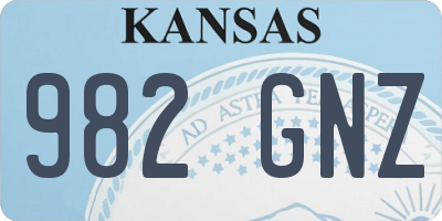 KS license plate 982GNZ