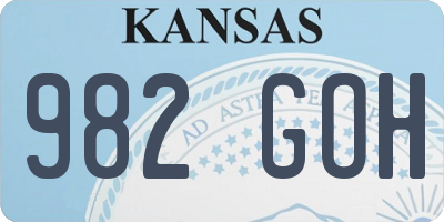 KS license plate 982GOH