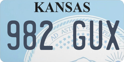 KS license plate 982GUX