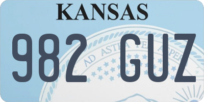 KS license plate 982GUZ