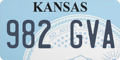 KS license plate 982GVA