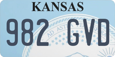KS license plate 982GVD