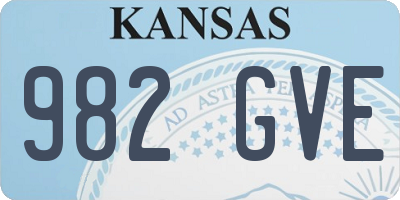 KS license plate 982GVE