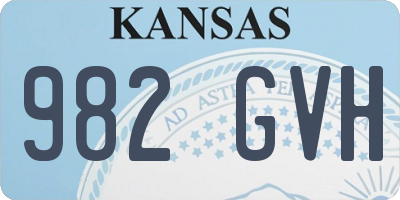 KS license plate 982GVH
