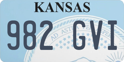 KS license plate 982GVI
