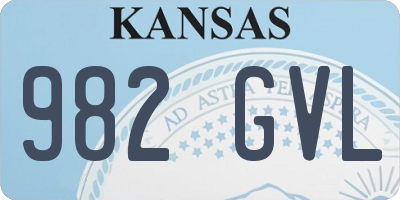 KS license plate 982GVL