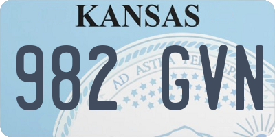 KS license plate 982GVN