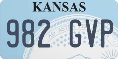 KS license plate 982GVP