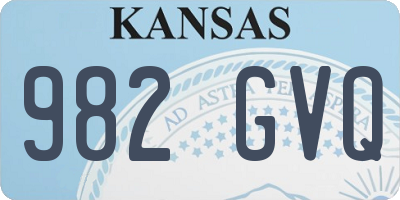KS license plate 982GVQ