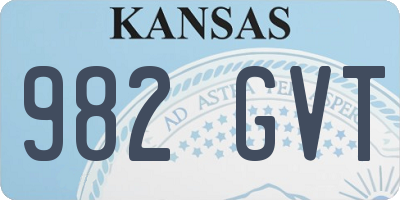 KS license plate 982GVT