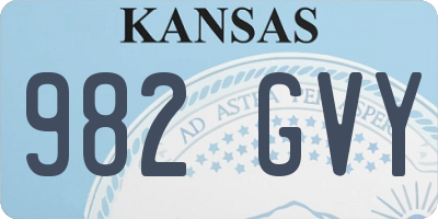 KS license plate 982GVY