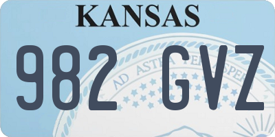 KS license plate 982GVZ