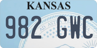 KS license plate 982GWC