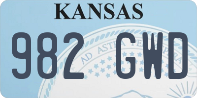 KS license plate 982GWD