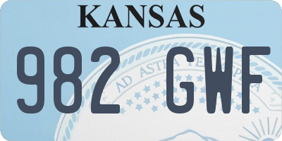 KS license plate 982GWF