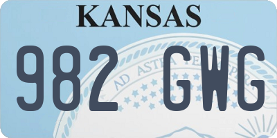 KS license plate 982GWG
