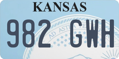 KS license plate 982GWH
