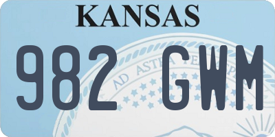 KS license plate 982GWM
