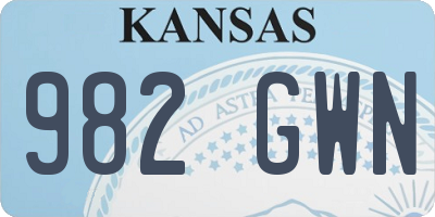 KS license plate 982GWN